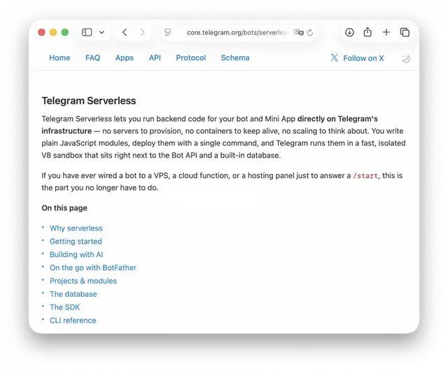 Serverless Infrastructure for Telegram Bots