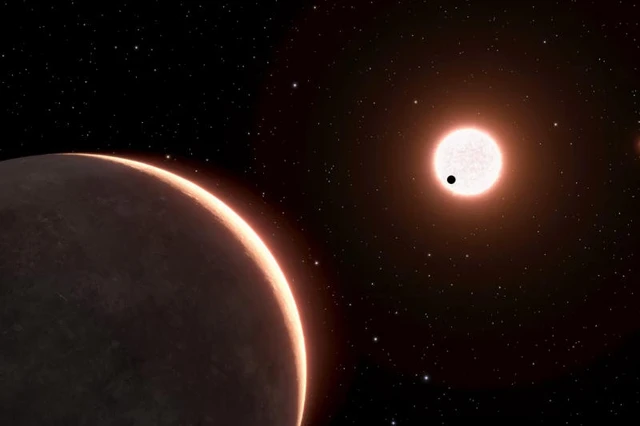 The Atmosphere of a Distant Rocky World
