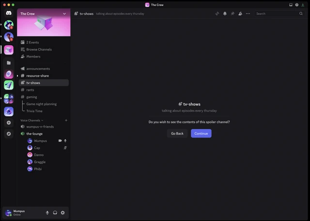 Managing Information Flow in Discord
