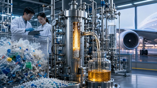 Synthesizing Aviation Fuel from Plastic Waste
