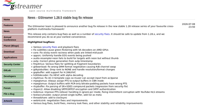 The Evolution of the GStreamer 1.28.5 Multimedia Stack

