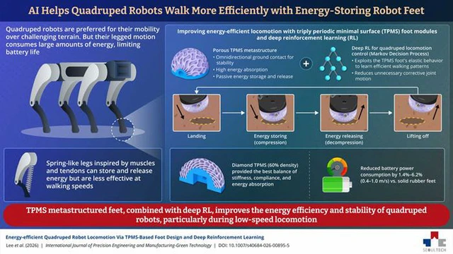 Energy-Efficient Porous Supports for Quadrupedal Robots
