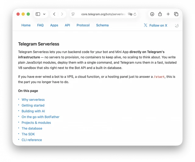 Serverless Infrastructure for Telegram Bots
